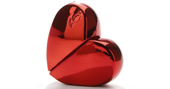 Szív alakú parfümös újratölthető üveg